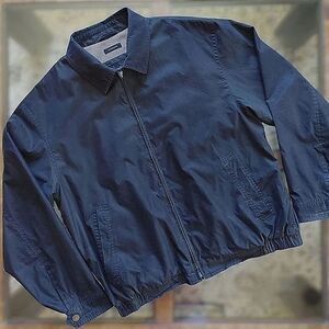 Vtg Liz Claiborne black zip front microfiber coach jacket